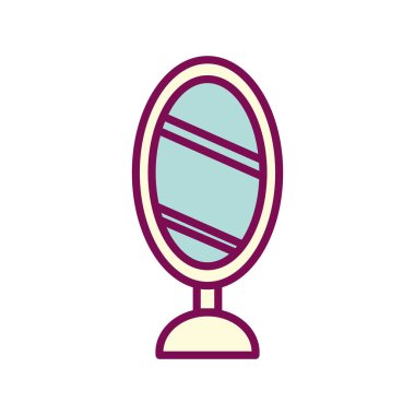 ayna çizgisi ve biçim ikonu vektör tasarımı