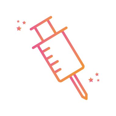 İzole enjeksiyon gradyan biçim ikonu vektör tasarımı