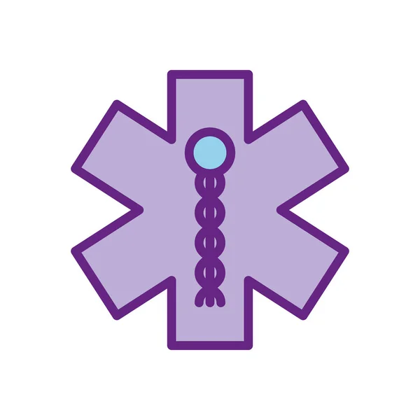 Isolated medical symbol line and fill style icon vector design — Stockový vektor