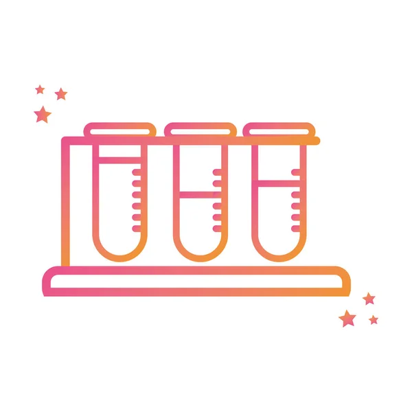 Isolated chemistry tubes gradient style icon vector design — Stock vektor