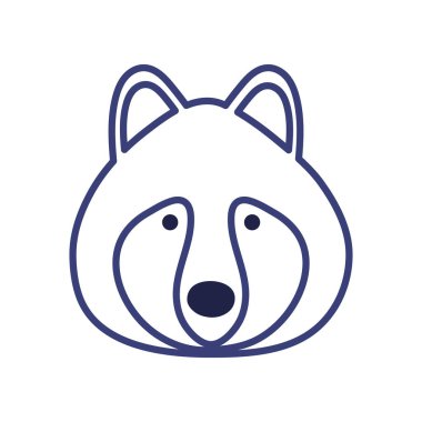 Şirin rakun çizgi çizgi çizgi çizgi çizgi çizimi biçim vektör tasarımı