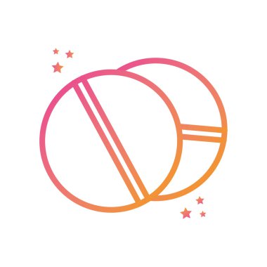 Ayrı haplar gradyan biçim ikon vektör tasarımı