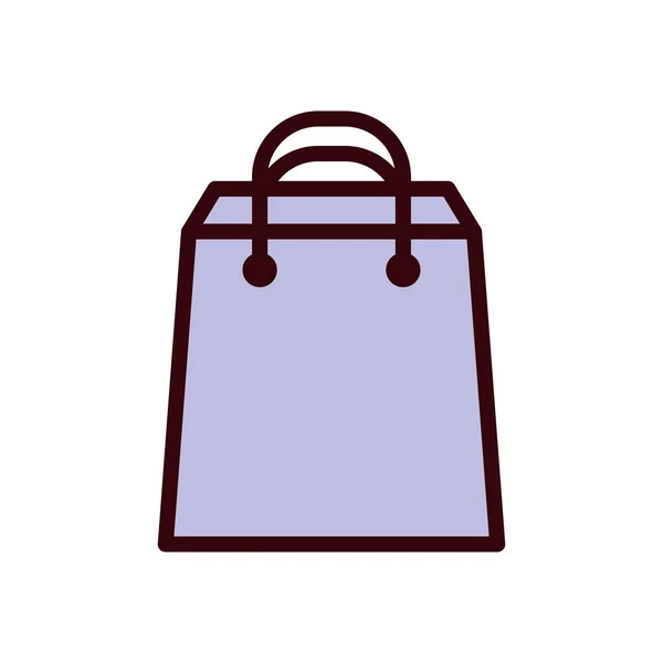 Isolated shopping bag line and fill style icon vector design — ストックベクタ