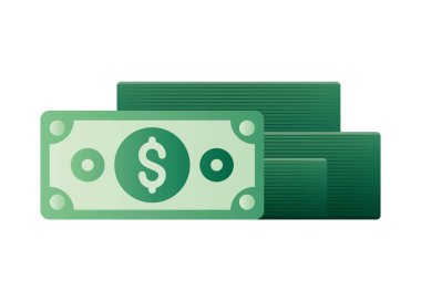 İzole para faturaları vektör tasarımı