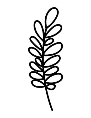 İzole edilmiş doğal yaprak vektör tasarımı