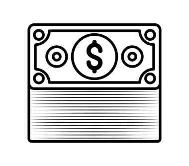 İzole para faturaları vektör tasarımı