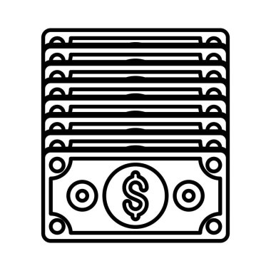 İzole para faturaları vektör tasarımı