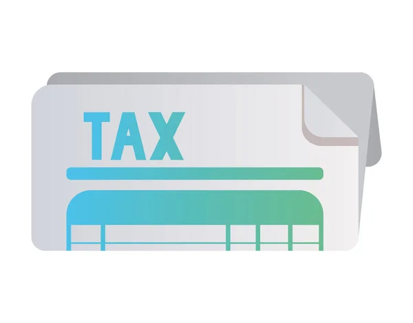 Isolated tax document vector design — 스톡 벡터