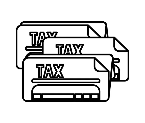 Isolated tax documents vector design — Stockový vektor