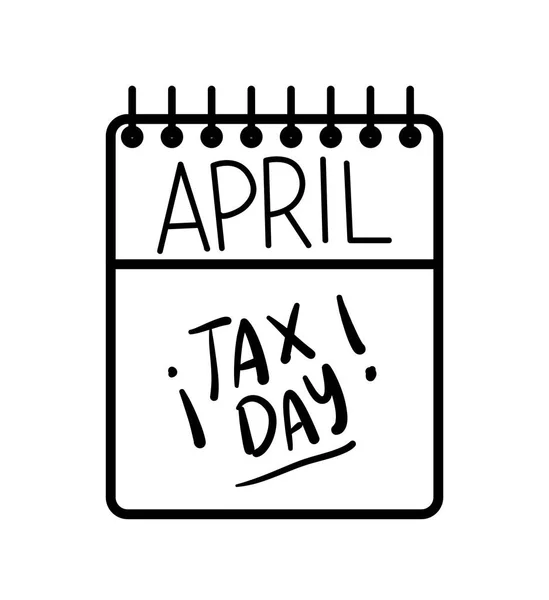 Tax day calendar vector design — Stock Vector