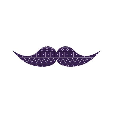 Isolated male mustache flat style icon vector design