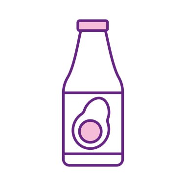 Mexican sauce bottle line style icon vector design