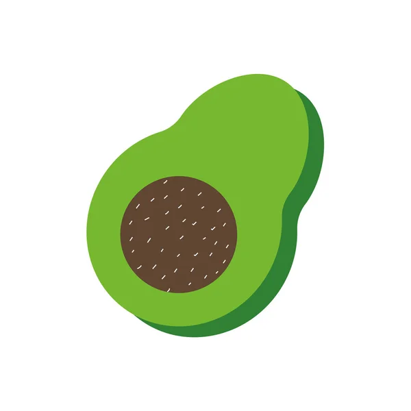 Isolierte Avocadofrucht flachen Stil Ikone Vektor-Design — Stockvektor