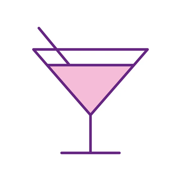 Isolated alcohol cocktail line style icon vector design — ストックベクタ