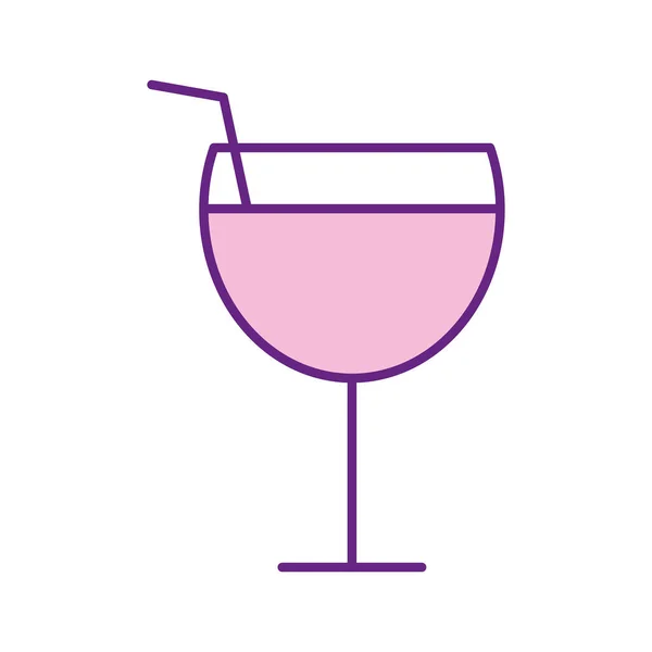 Isolated alcohol cocktail line style icon vector design — Stock Vector