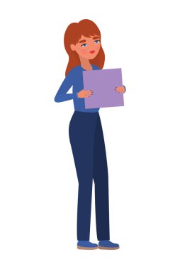 Bayrak vektör tasarımlı kadın