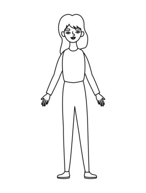 İzole edilmiş Avatar kadın vektör tasarımı