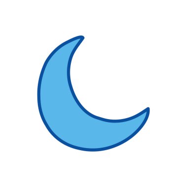 Isolated moon line and fill style icon vector design