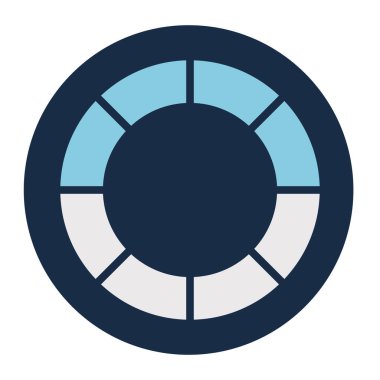 çizgili daire blok biçim ikon vektör tasarımı