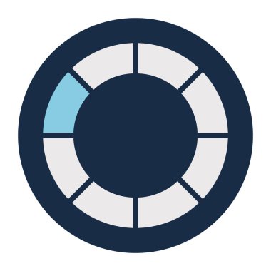 çizgili daire blok biçim ikon vektör tasarımı