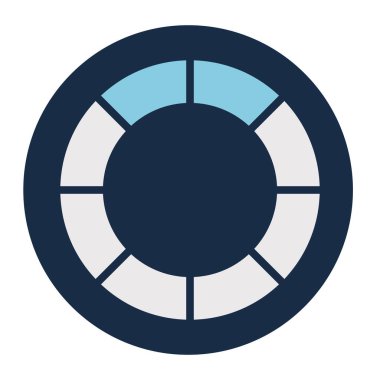 çizgili daire blok biçim ikon vektör tasarımı