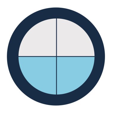 çizgili daire blok biçim ikon vektör tasarımı