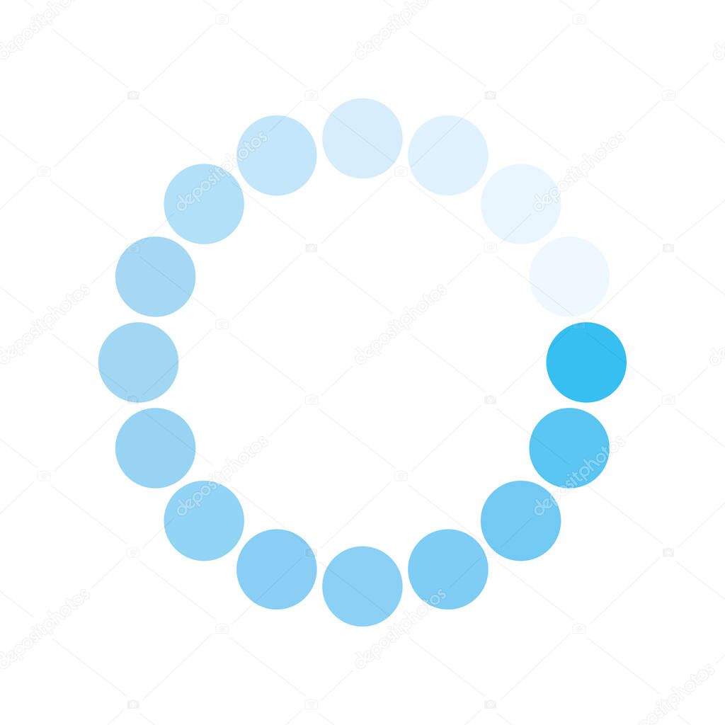 pointed loading circle flat style icon vector design