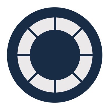 çizgili daire blok biçim ikon vektör tasarımı