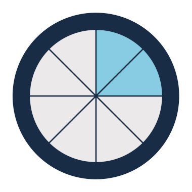 çizgili daire blok biçim ikon vektör tasarımı