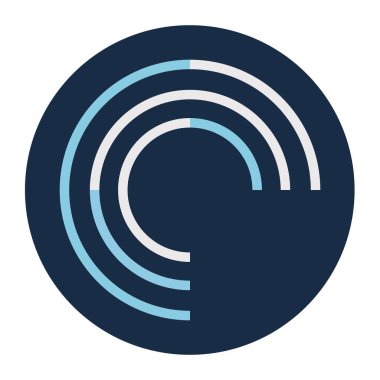 Satırlar halka blok biçim vektör tasarımı yüklüyor