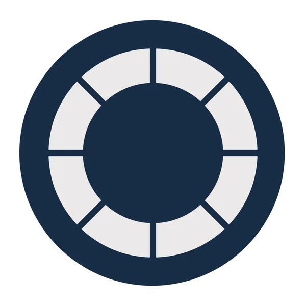 Gestreept laden cirkel blok stijl pictogram vector ontwerp — Stockvector