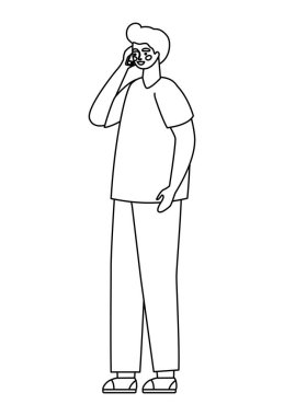 Akıllı telefon vektör tasarımlı çocuk