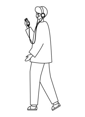 Akıllı telefon vektör tasarımlı çocuk