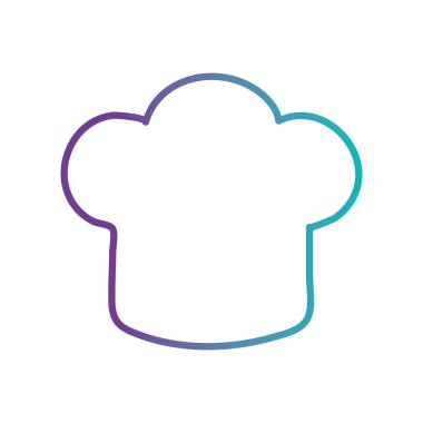 İzole edilmiş aşçılar şapka gradyan biçim ikon vektör tasarımı