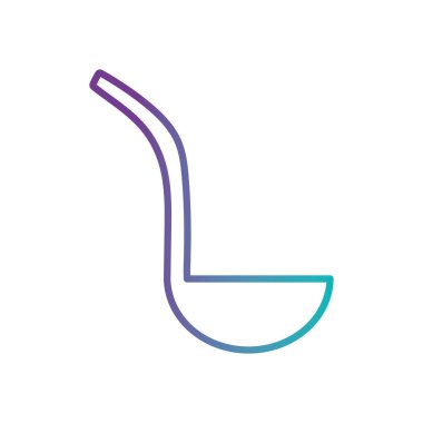 Ayrı kepçe gradyan biçim ikon vektör tasarımı