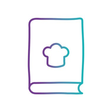 İzole tarifler kitap gradyan biçim vektör tasarımı