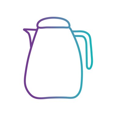 çay ya da kahve ısıtıcısı gradyan biçim ikon vektör tasarımı