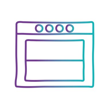 İzole edilmiş soba gradyan biçim ikon vektör tasarımı