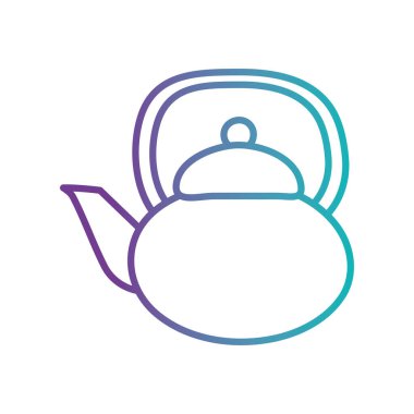 çay ya da kahve ısıtıcısı gradyan biçim ikon vektör tasarımı