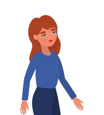 İzole edilmiş Avatar kadın vektör tasarımı