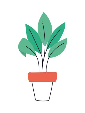 Ot vektör tasarımı içinde izole edilmiş bitki