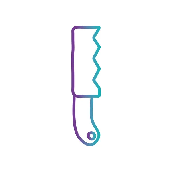Design vettoriale icona stile gradiente coltello isolato — Vettoriale Stock