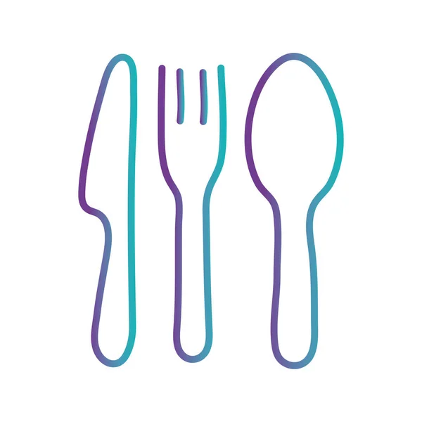 독립적 인 cutlery 기울기 스타일 아이콘 벡터 설계 — 스톡 벡터