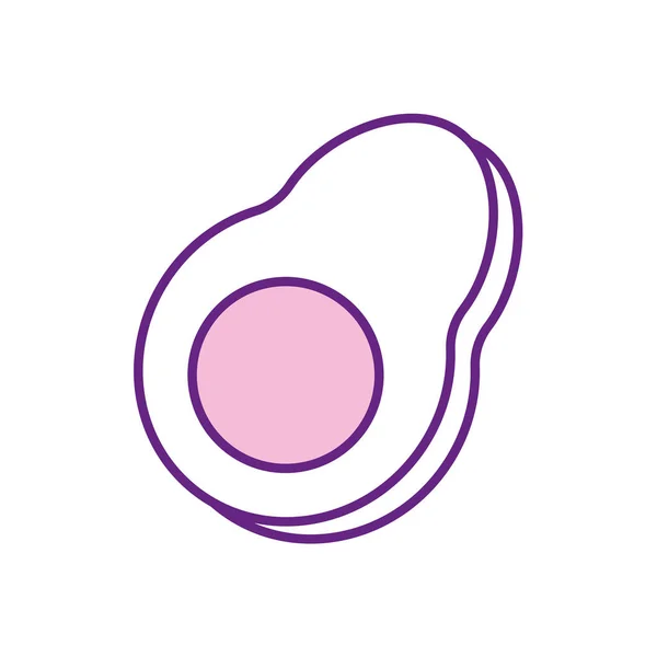 Isolated avocado fruit line style icon vector design — Stok Vektör