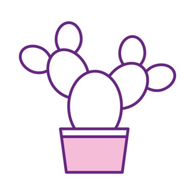 Isolated cactus plant line style icon vector design