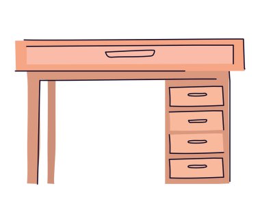 İzole edilmiş ev masa vektör tasarımı