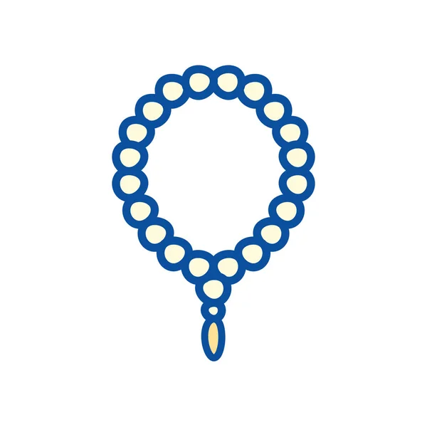 Ramadan rosary line and fill style icon vector design — Διανυσματικό Αρχείο