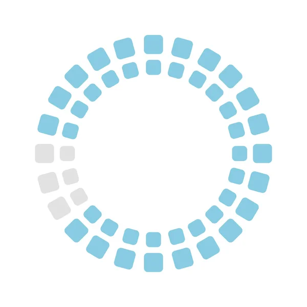 Retângulos de carregamento círculo design vetor ícone de estilo plano —  Vetores de Stock