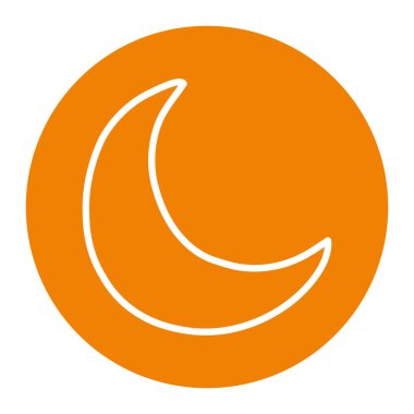 Ayın izole edilmiş blok çizgisi biçim vektör tasarımı