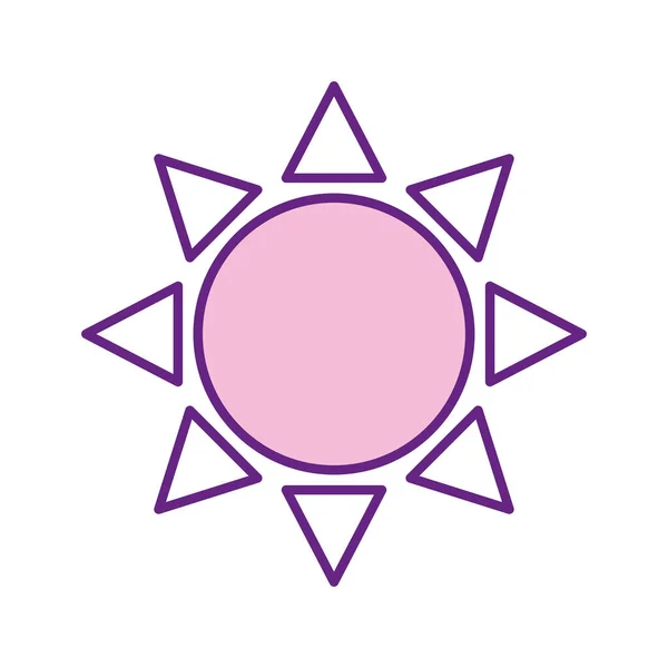 Diseño de vectores de icono de estilo de línea de sol aislado — Vector de stock